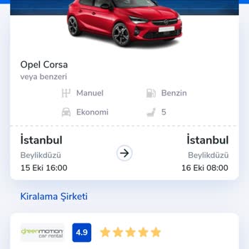 Kiralık Araç Green Motion