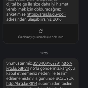 Aras Kargo Bozüyük Şubesinin İnsanları Mağdur Etmesi