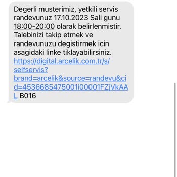 Arçelik Yeni Alınan Makine Arıza Verdi Servis Gelmiyor