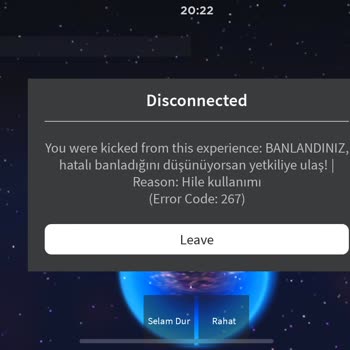 Roblox'ta Haksız Yere Sunucudan Ban Yedim
