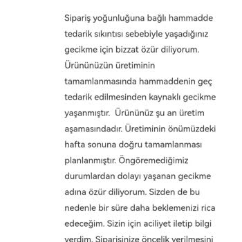 Vivense Teslimatın Gecikmesi / Teslimatı Hep İleriye Atmaları