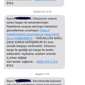 Mobilfix Bilişim Tabletlerim İçin Geri Dönüş Yapılmadı