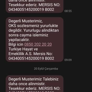 Türkiye Hayat Emeklilik Bireysel Emeklilik İptali