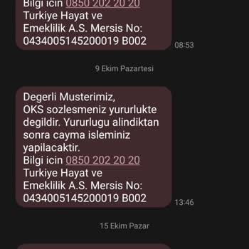 Türkiye Hayat Emeklilik Bireysel Emeklilik İptali