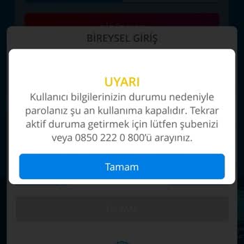 Denizbank Mobil Deniz Kullanıcı Bilgilerimi Kabul Etmiyor