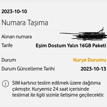 Vodafone Numara Taşıma Pişmanlığı