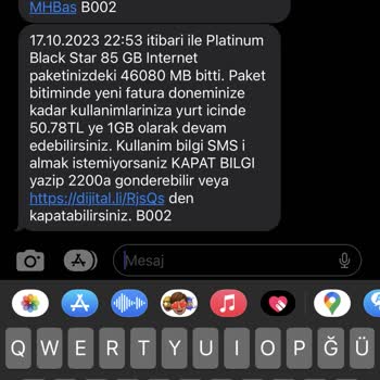 Turkcell Paket Aşımı Hakkında Geç Bilgi Veriyor.