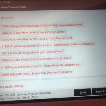 Delphi Automotive Systems 2004 Model Citroen C3 Enjektör Arızası
