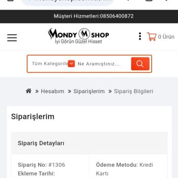 Mondy Shop Siparişimi Kargoya Vermiyorlar.