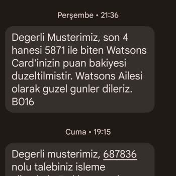 Watsons Puanımı Yüklemiyorlar!