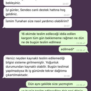 Sendeo Gecikmiş Kargo Problemi