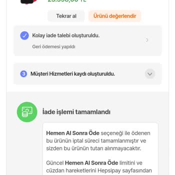 Hepsiburada İade Etmedi Paramı