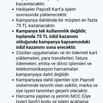 Paycell Kartla Harcamalarında Yaşanan Kampanya Sorunu