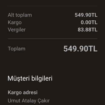 Kakazzytr Shopify Mağazasından Sipariş Sorunu