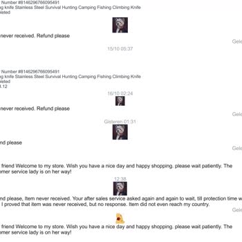 Household Tools Store at Aliexpress Doesn't Want To Refund Lost Item in Transit