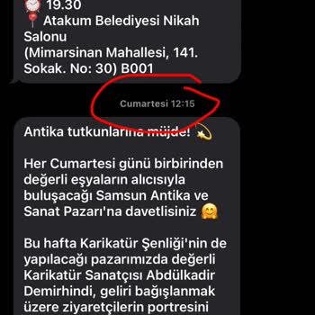 Atakum Belediyesi İstenmeyen Mesajlar Atmayı Bırakmıyor.