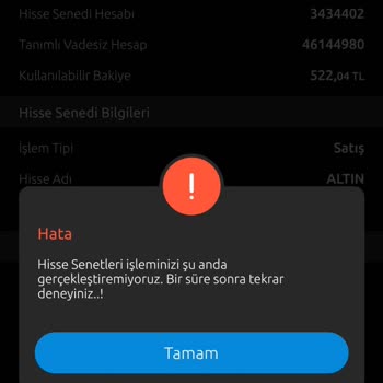Yapı Kredi Hisse Senedini Sattırmıyor.