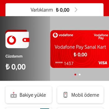 Vodafone Pay 200 TL'yi Yansıtmaması