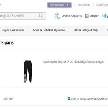 A101 İnternet Sitesi Alışverişini İade Edemiyorum