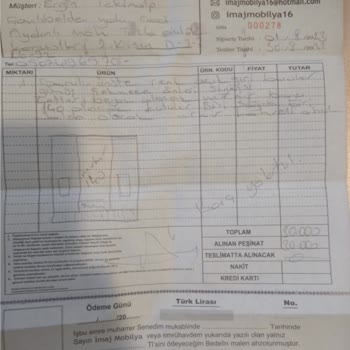 Pendorya AVM İmaj Mobilya - Ürünü Teslim Etmemesi Ve Para İadesi Yapmaması