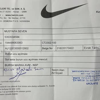 Nike Air Force 1 '07 Ayakkabının Kısa Sürede Ucundan Açılması