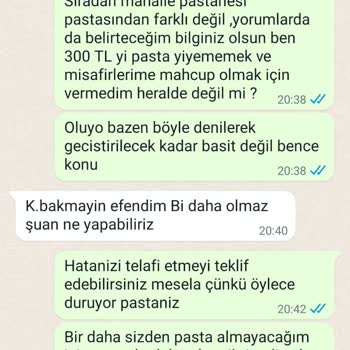 Adana Pasta Canavarı Hatalı Ürün