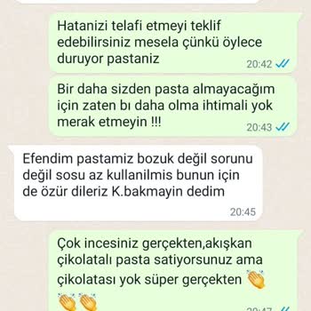 Adana Pasta Canavarı Hatalı Ürün