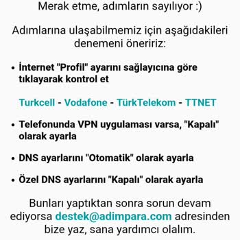 AdımPara Adim Paraya Giriş Yapamıyorum