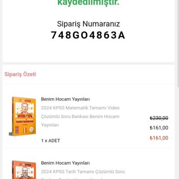 Benim Hocam Yayınevi Siparişim Gelmedi Ve Benim Hocam'a Ulaşamıyorum