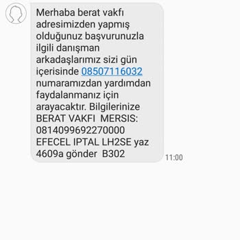 Berat Vakfı (Burs Başvuru) Yanıltma Olasılığı