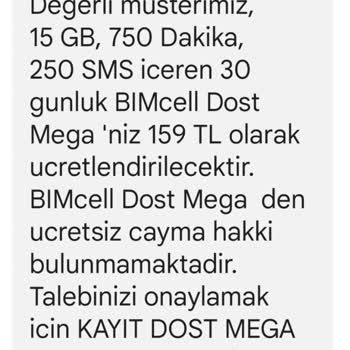 Bimcell Dost Mega Paketimi Yenileyemiyorum