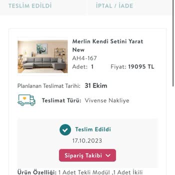 Vivense Ürünümü Teslim Etmeyip Teslim Edildi Notu Düşülüyor