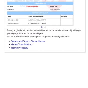 Aras Kargo Ürünü Adrese Ve Kapıya Teslim Etmedi
