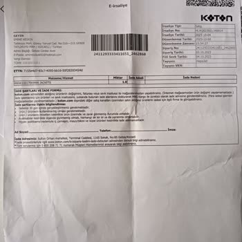 Koton Ücret İadem Yapılmadı
