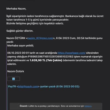 Bapextr Bape X Türkiye Para İadesi Hakkında.