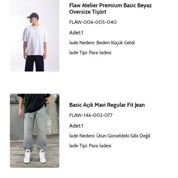 Flaw Wear Ürün İade Problemi