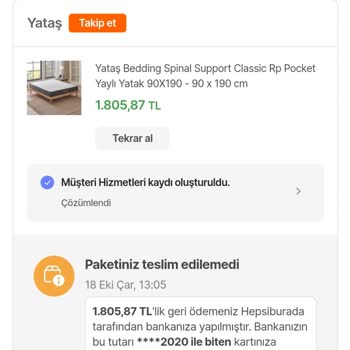 Hepsiburada Yataş Bedding Spinal Support Classic RP Pocket 90×190 Yatak