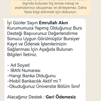 Eğitim Ve Sosyal Yardım Derneği (Burs) Eğitim Ve Sosyal Yardımlaşma Vakfı Bursuyla İlgili Sorun