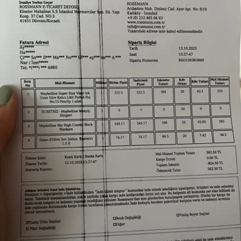 Rossmann Eksik Ürün Teslimatı