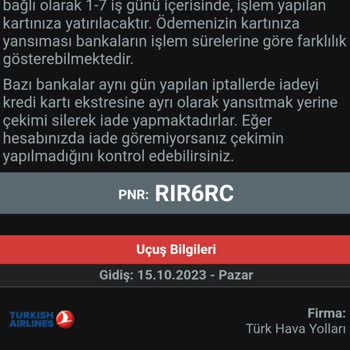 THY Uçak Bilet Parası Kesintisi