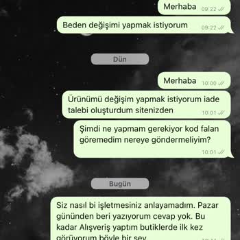 Oyku Wear Kimseyle İletişime Geçemiyoruz, Ürünümü İade Etmek İstiyorum