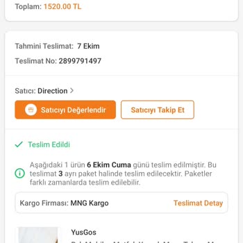 Trendyol Siparişi Eksik Yolladı
