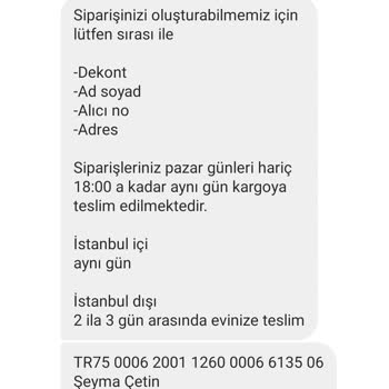 Şeyma Fashion'dan Aldığım Ürünle İlgili Sorunlar