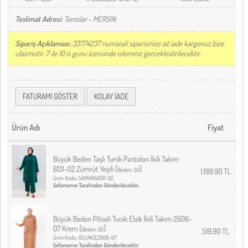 Sefamerve İade Ürün Ödemesinin Yatmaması
