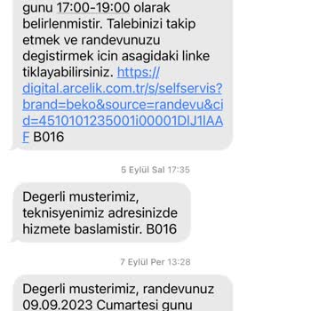 Beko Yetkili Servis Hizmeti Şikayeti