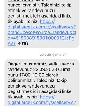 Beko Yetkili Servis Hizmeti Şikayeti