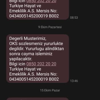 Türkiye Hayat Emeklilik Bireysel Emeklilik İptali