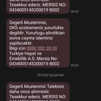 Türkiye Hayat Emeklilik Bireysel Emeklilik İptali