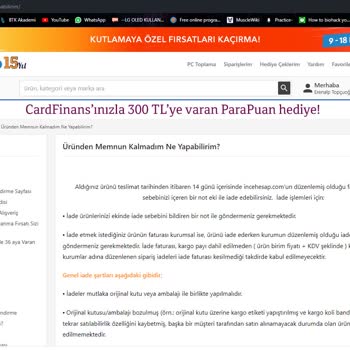 İncehesap İade Talebimi Kabul Etmiyor!
