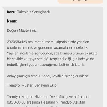 Stradivarius Eksik Ürün Gönderildi